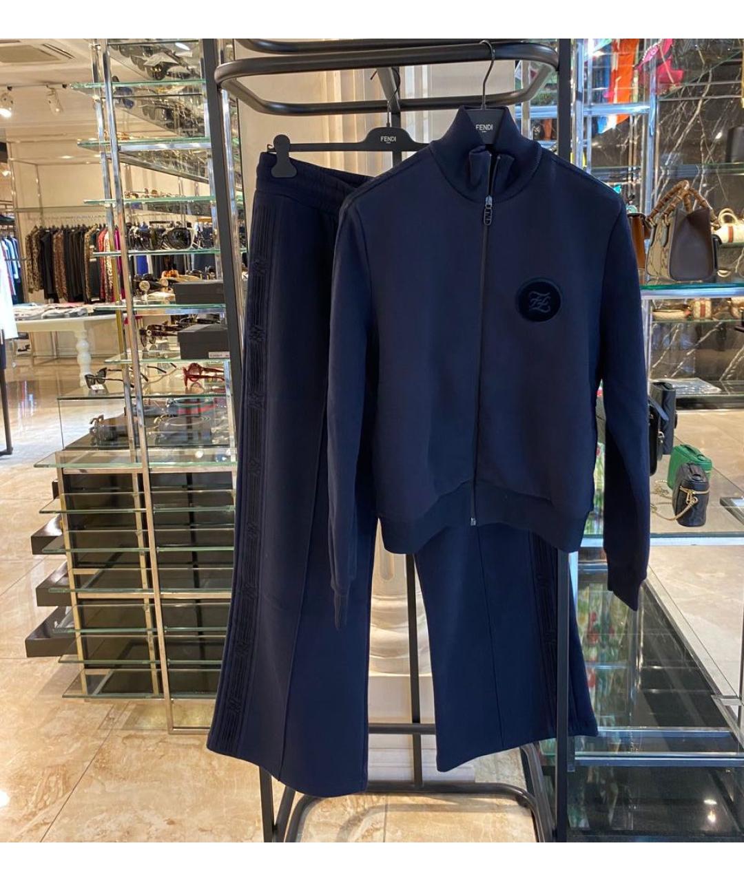 FENDI Темно-синий костюм с брюками, фото 2