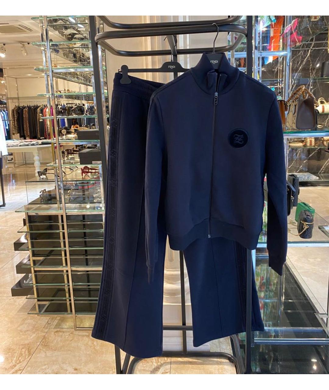 FENDI Темно-синий костюм с брюками, фото 3