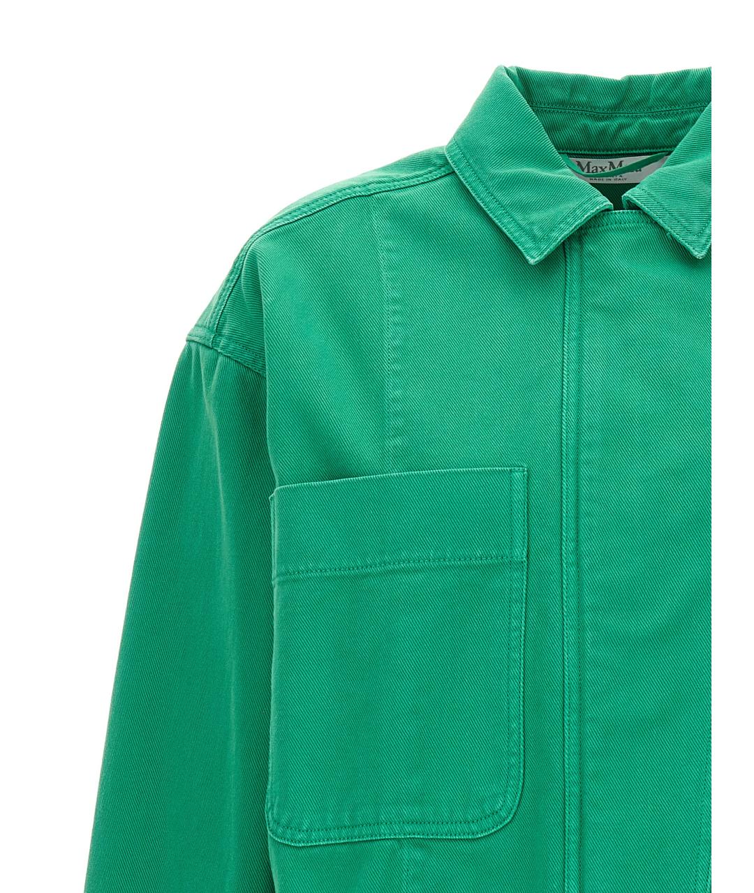 MAX MARA Зеленая хлопковая куртка, фото 3