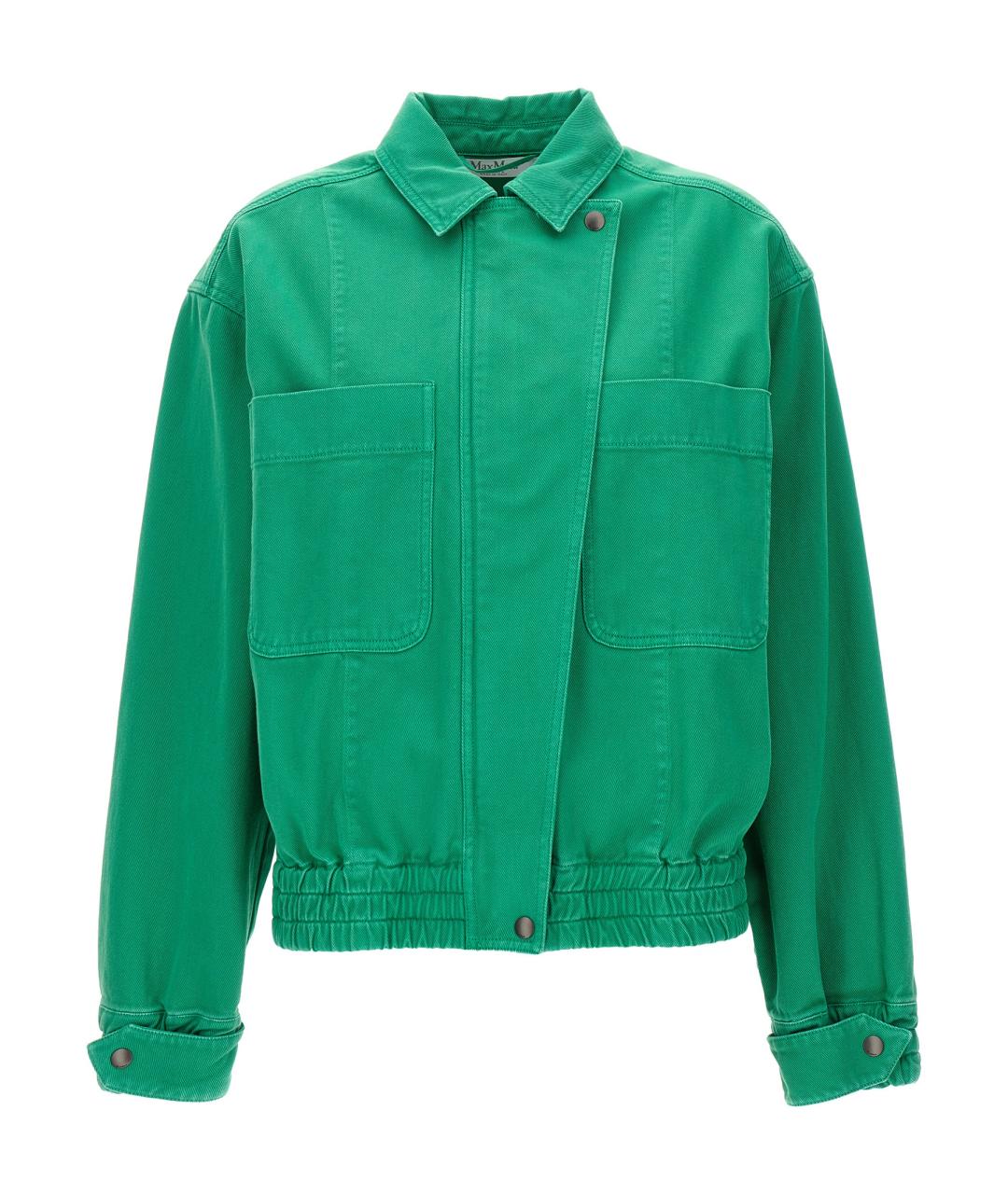 MAX MARA Зеленая хлопковая куртка, фото 1
