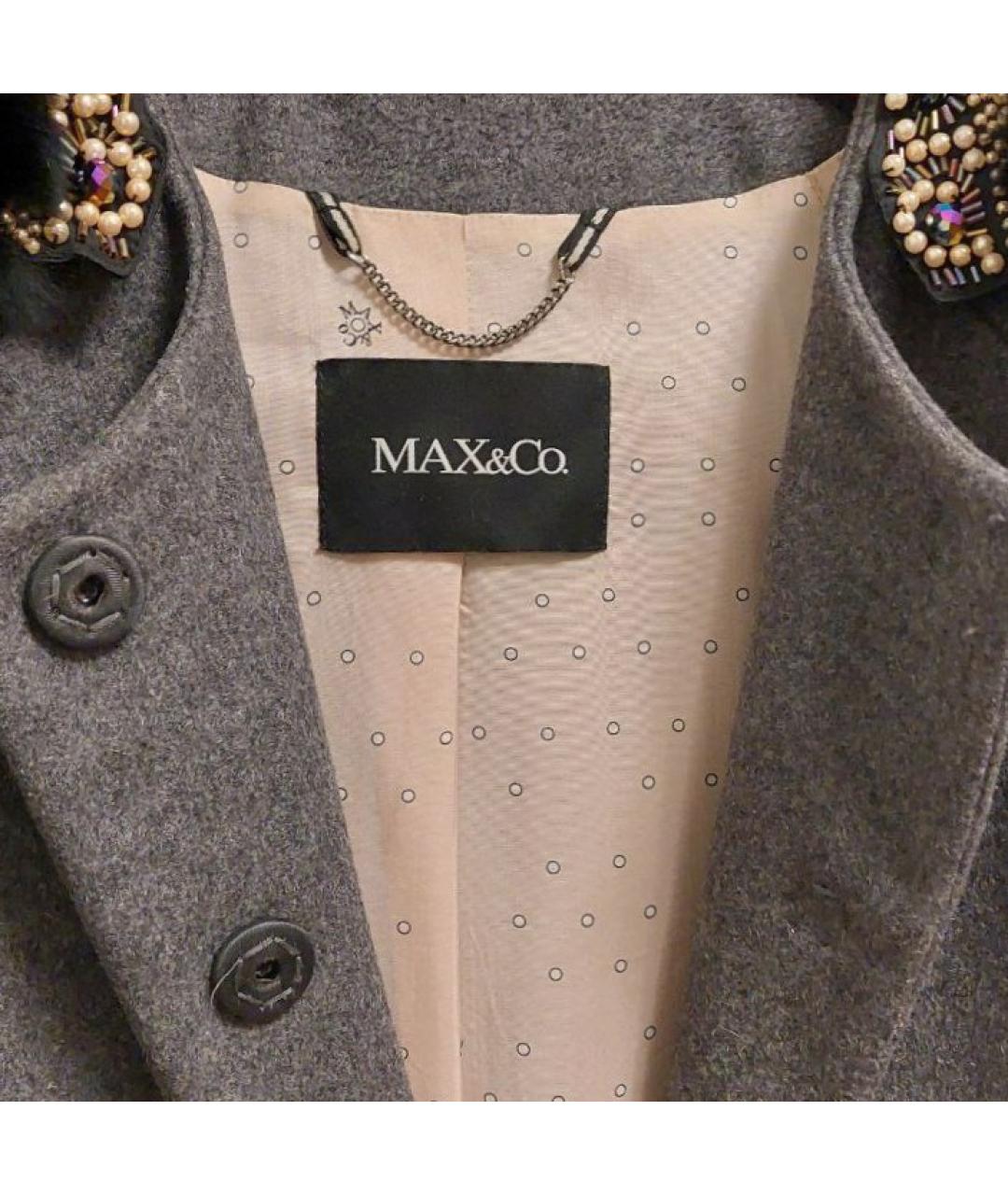 MAX&CO Серое шерстяное пальто, фото 3
