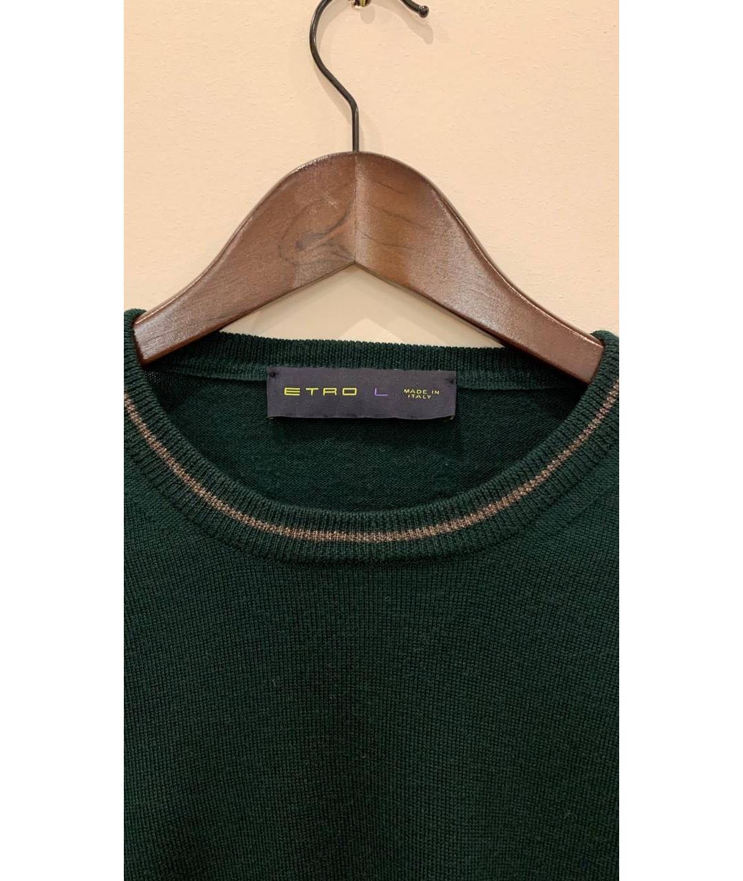 ETRO Зеленый шерстяной джемпер / свитер, фото 2