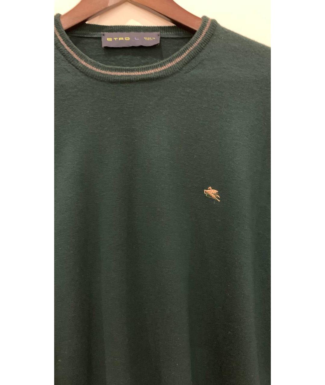 ETRO Зеленый шерстяной джемпер / свитер, фото 4