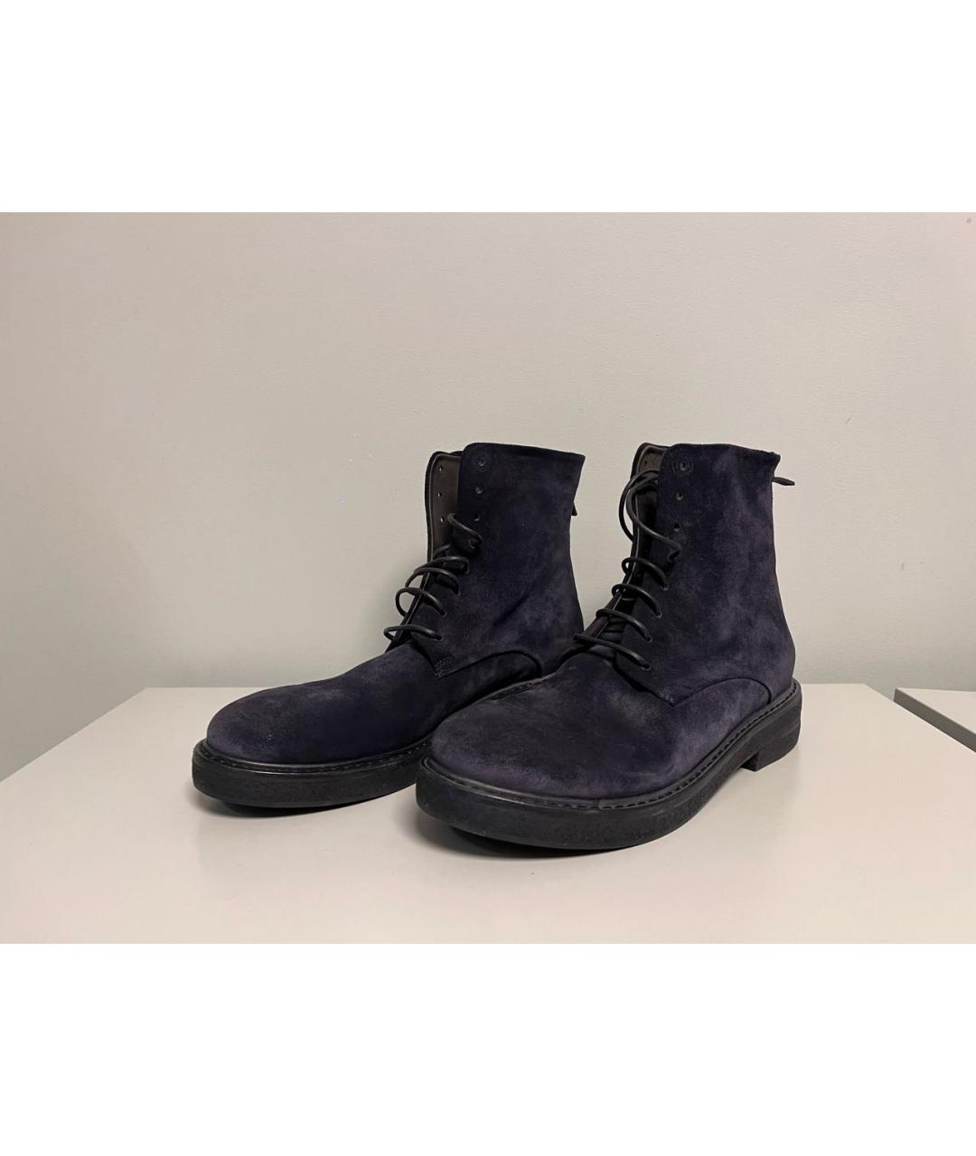 MARSELL Темно-синие замшевые высокие ботинки, фото 2