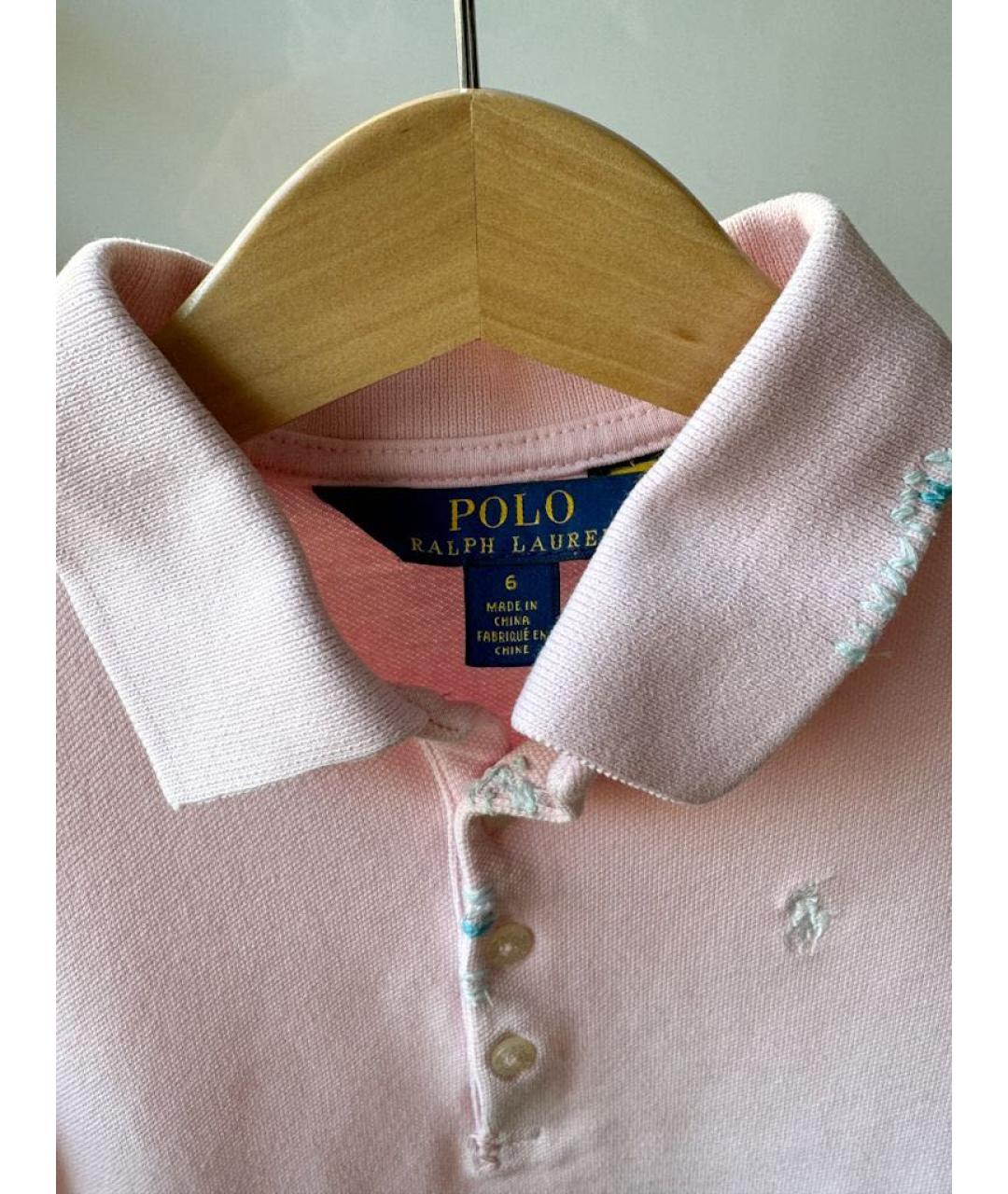 POLO RALPH LAUREN Розовый хлопковый детская футболка / топ, фото 3