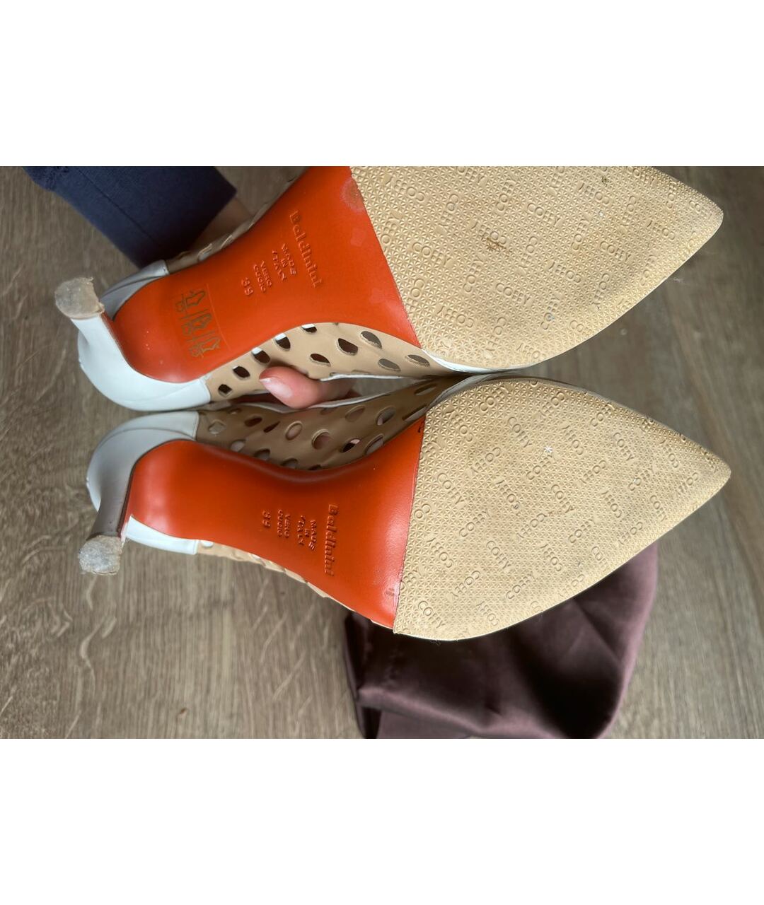BALDININI Бежевые кожаные туфли, фото 3