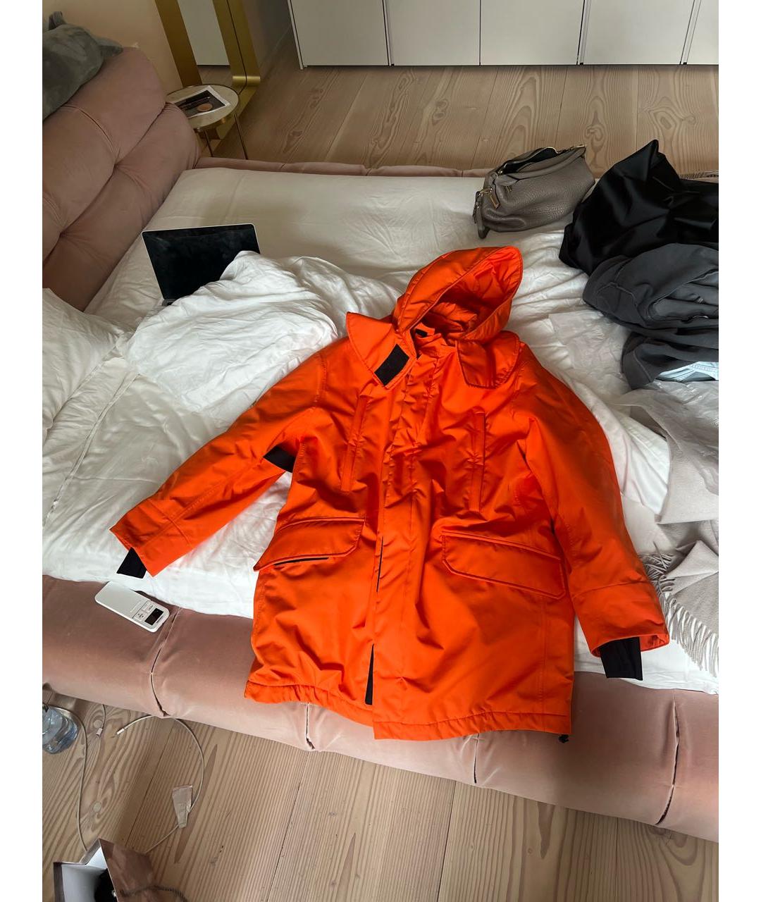 RAF SIMONS Оранжевая полиэстеровая куртка, фото 5