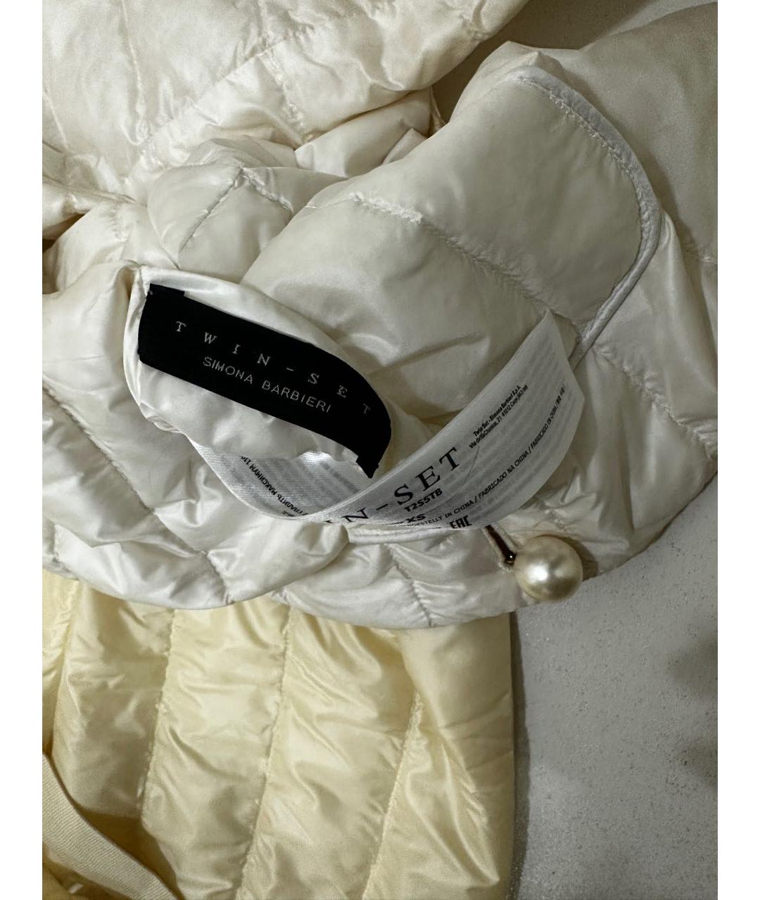 TWIN-SET Бежевая полиэстеровая куртка, фото 7