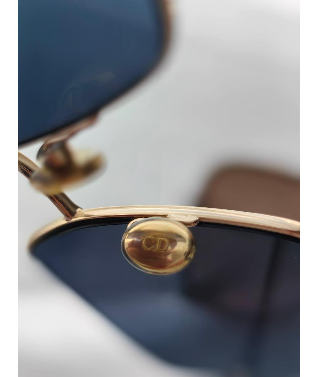 CHRISTIAN DIOR PRE-OWNED Золотые металлические солнцезащитные очки, фото 3