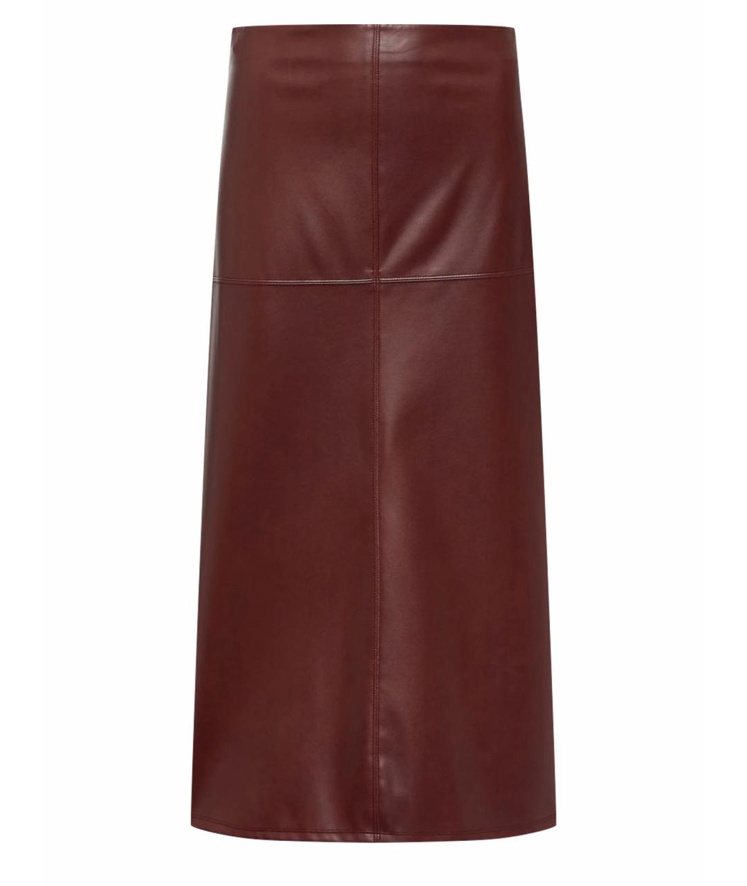 MAX MARA Бордовая юбка миди, фото 1