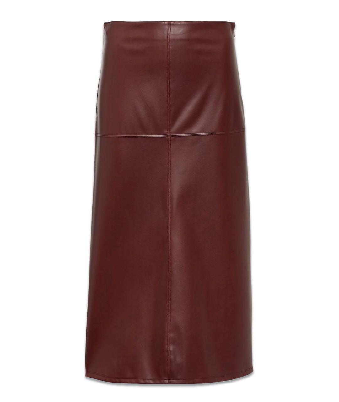 MAX MARA Бордовая юбка миди, фото 8