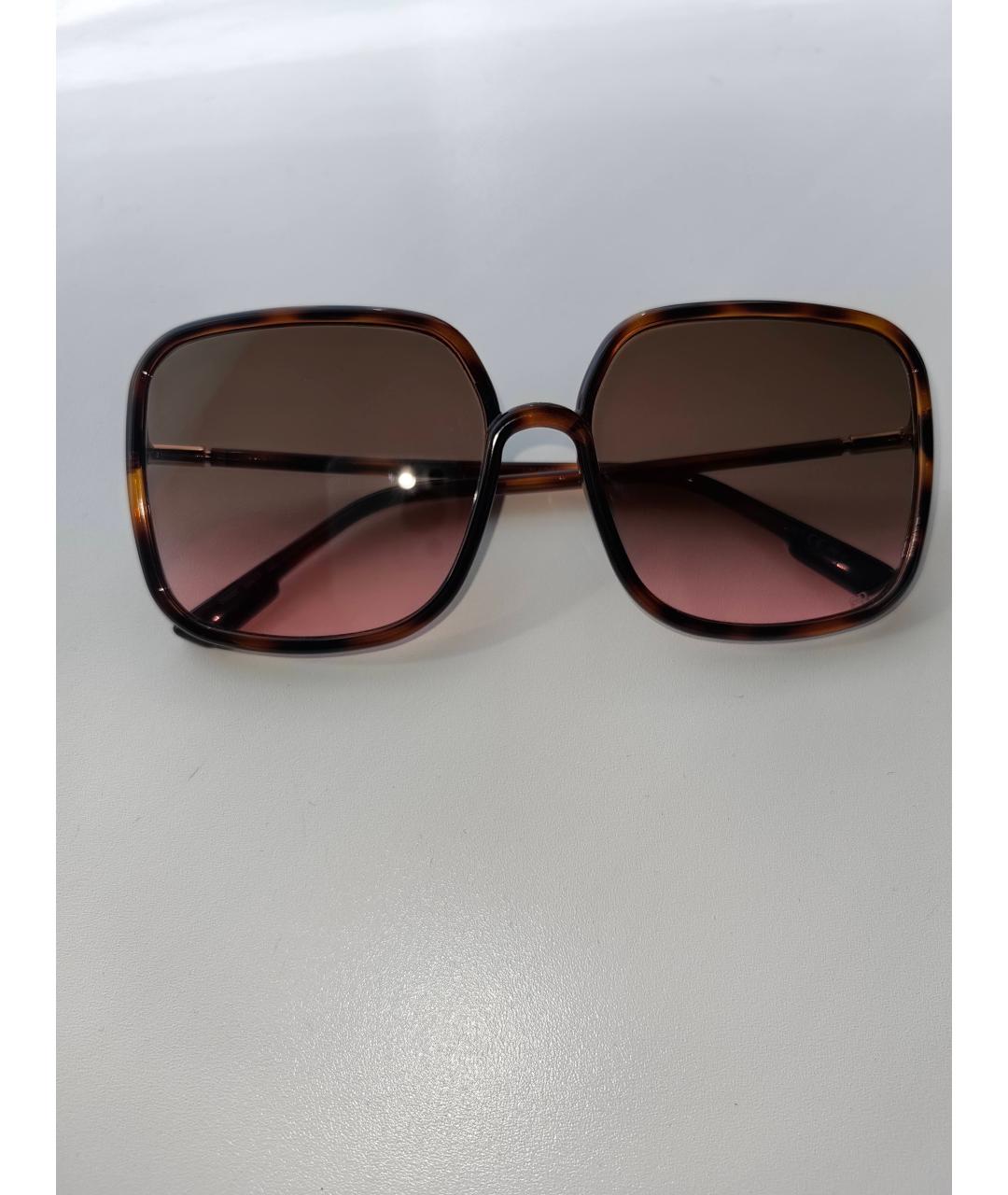 CHRISTIAN DIOR PRE-OWNED Коричневые пластиковые солнцезащитные очки, фото 10