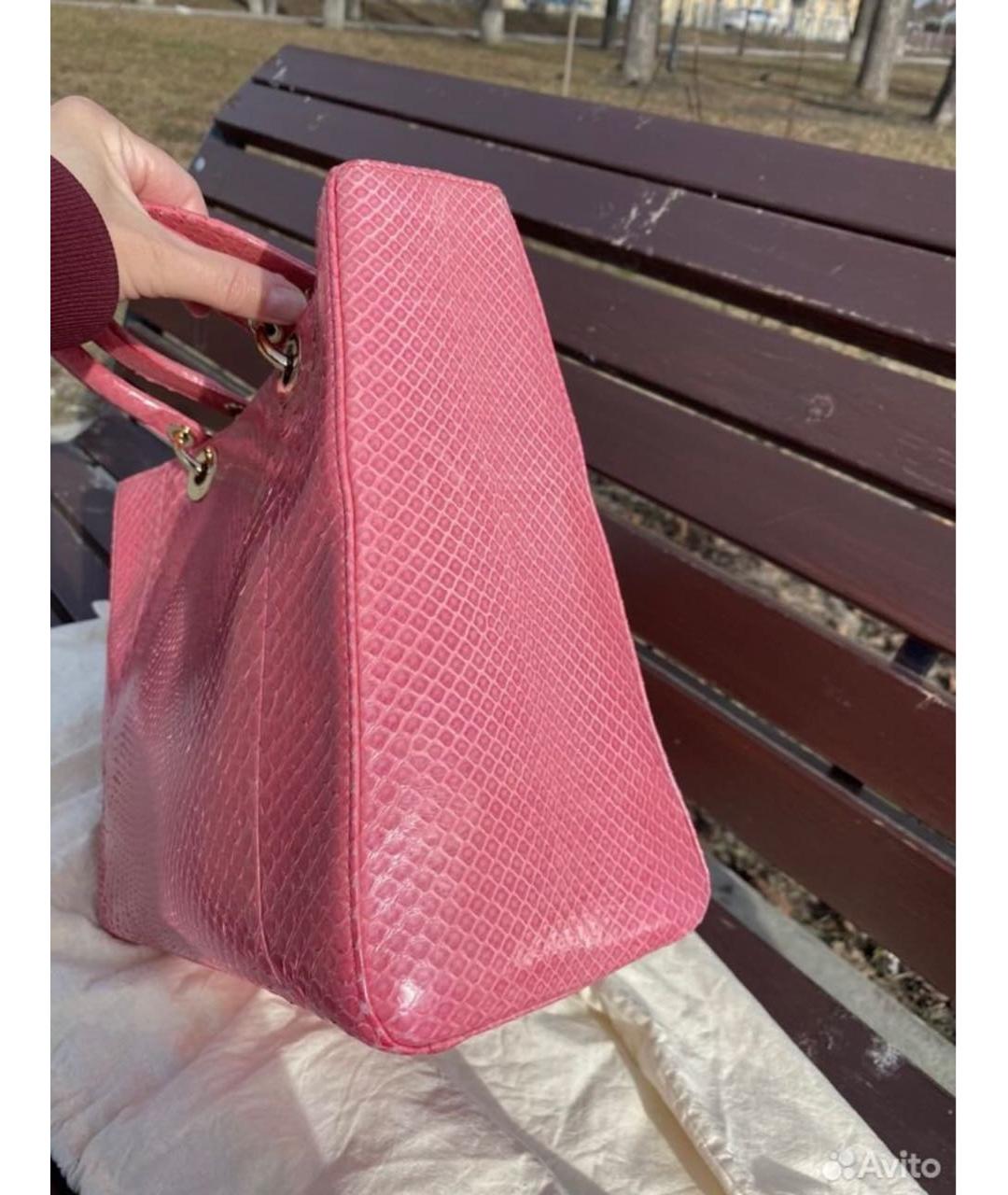CHRISTIAN DIOR PRE-OWNED Розовая сумка тоут из экзотической кожи, фото 2