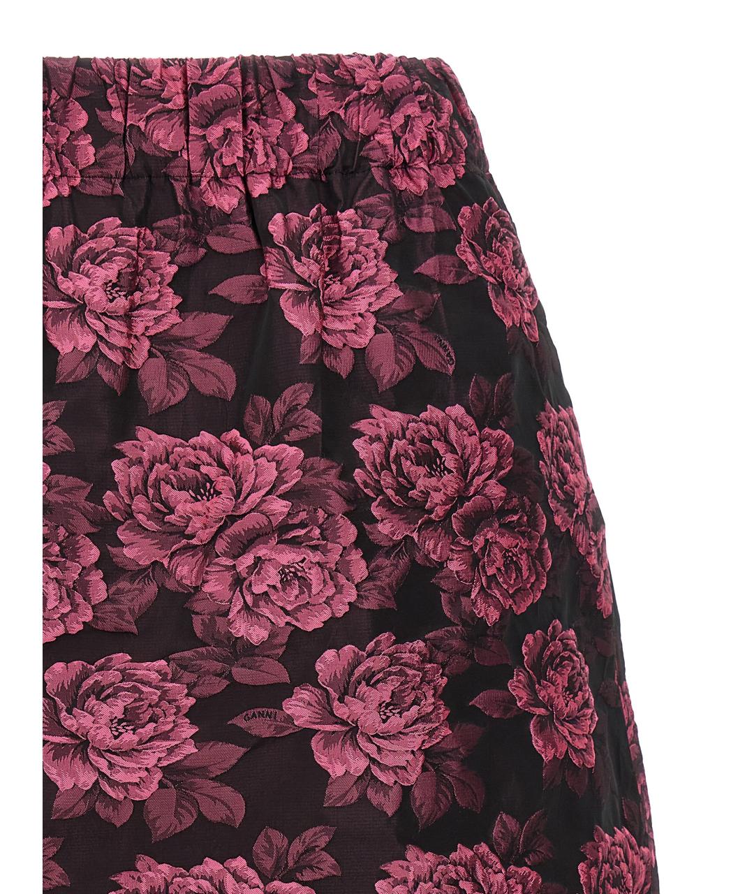GANNI Мульти полиэстеровая юбка мини, фото 3