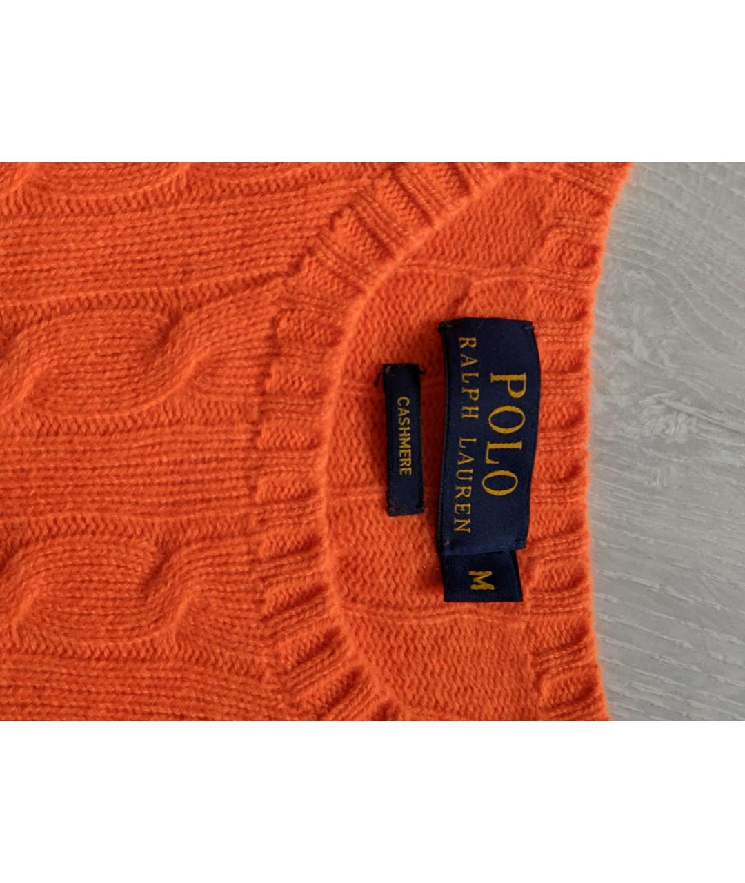 POLO RALPH LAUREN Оранжевый кашемировый джемпер / свитер, фото 3