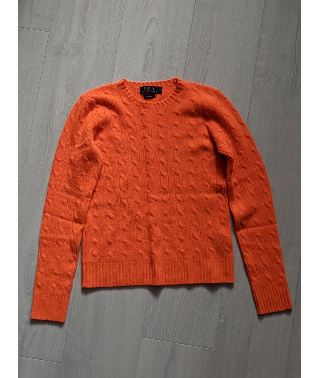 POLO RALPH LAUREN Оранжевый кашемировый джемпер / свитер, фото 4