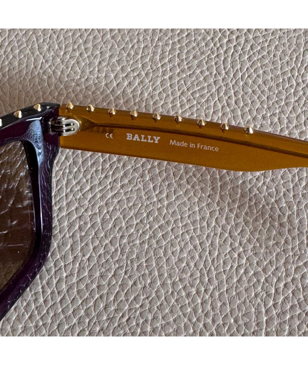BALLY Фиолетовые пластиковые солнцезащитные очки, фото 3