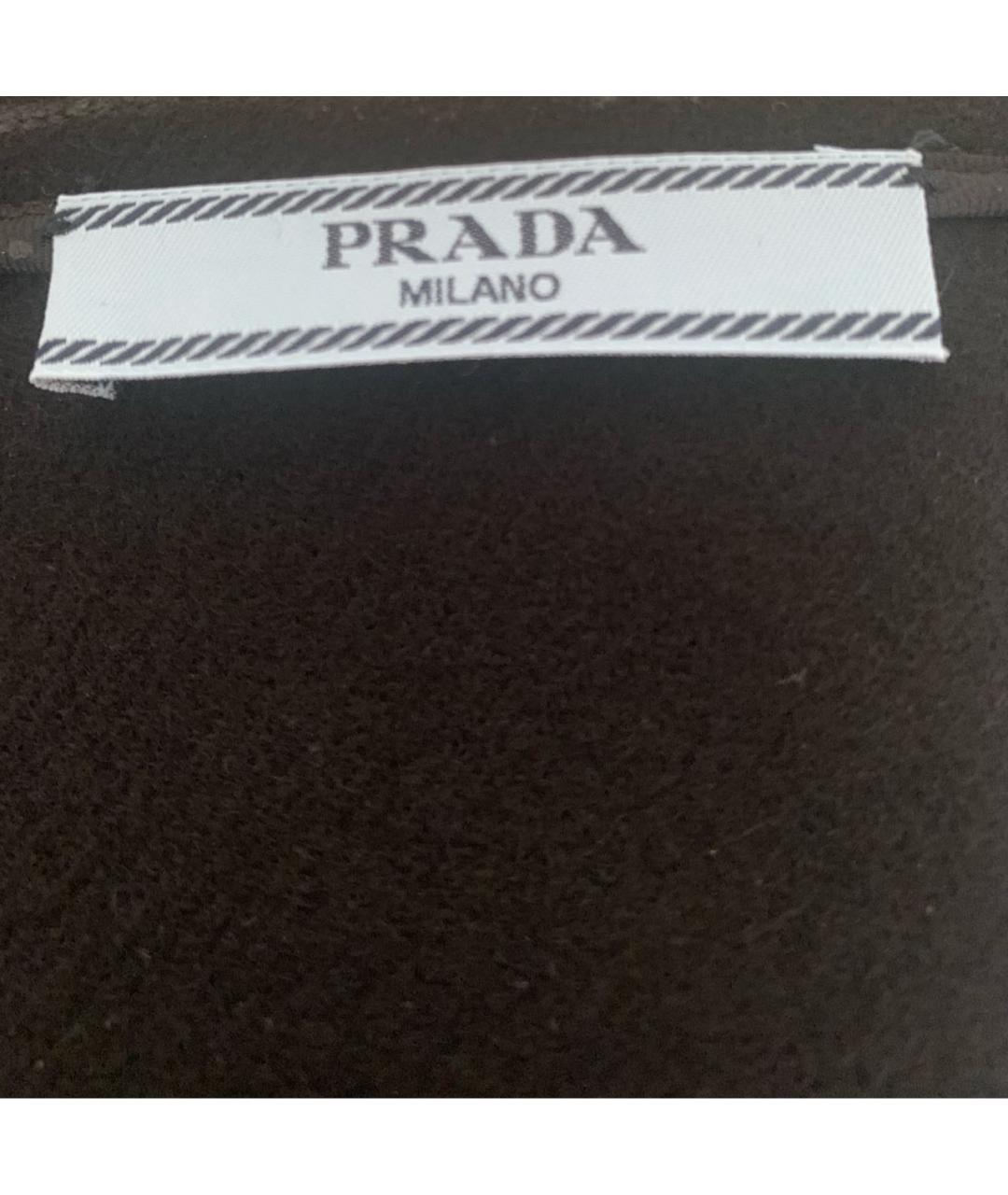 PRADA Черная шерстяная юбка миди, фото 3