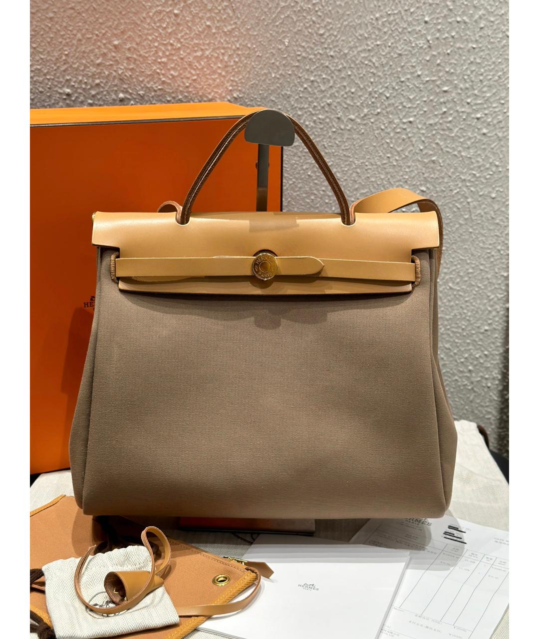 HERMES PRE-OWNED Коричневая сумка с короткими ручками, фото 2