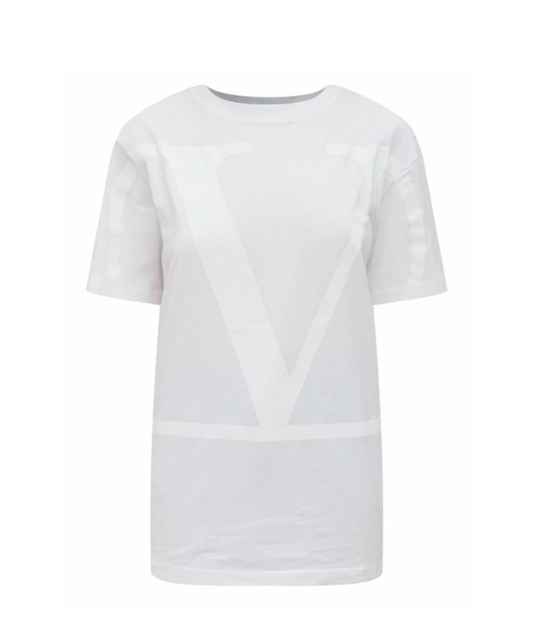 VALENTINO Белая хлопковая футболка, фото 1