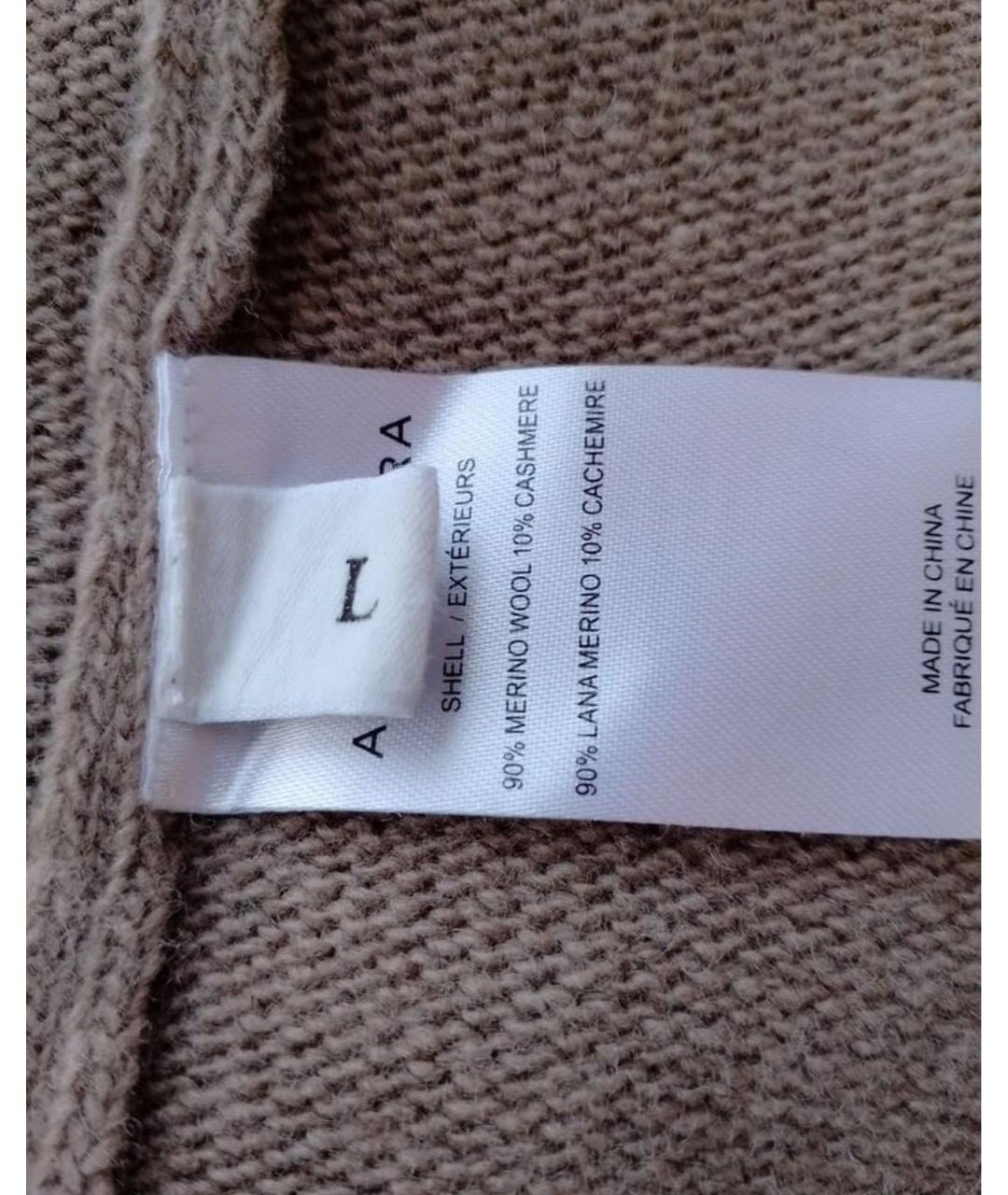 ALTUZARRA Коричневое шерстяное повседневное платье, фото 7