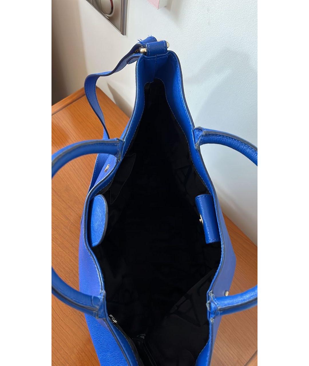 FURLA Синяя кожаная сумка тоут, фото 4