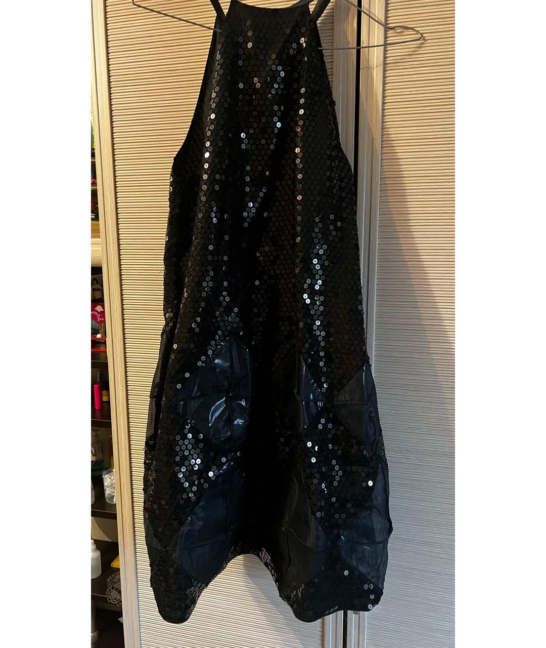 COURREGES Черное полиэстеровое коктейльное платье, фото 2