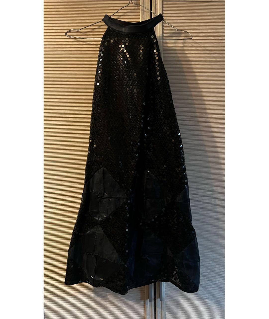 COURREGES Черное полиэстеровое коктейльное платье, фото 6