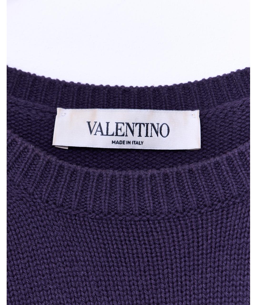 VALENTINO Фиолетовый шерстяной джемпер / свитер, фото 6