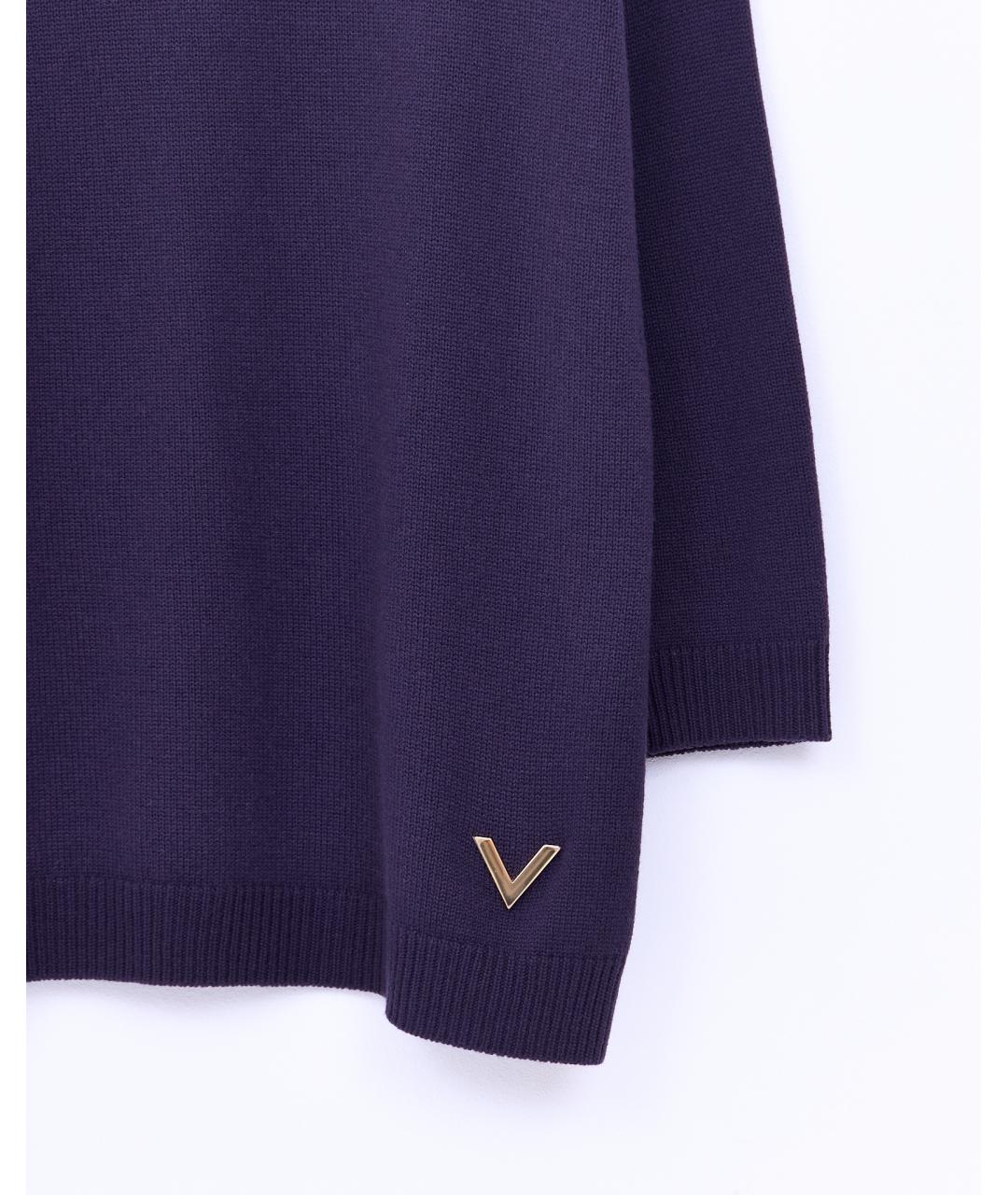VALENTINO Фиолетовый шерстяной джемпер / свитер, фото 4