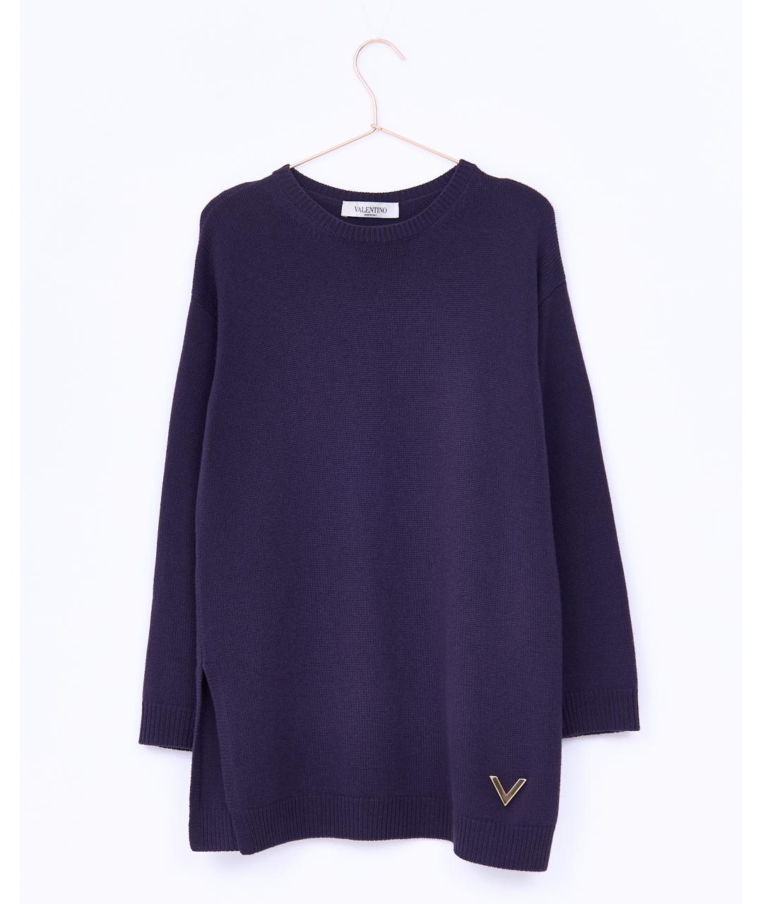 VALENTINO Фиолетовый шерстяной джемпер / свитер, фото 8