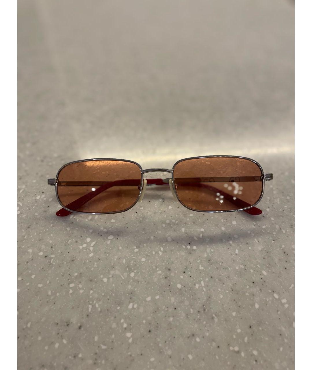 GUCCI Розовые металлические солнцезащитные очки, фото 7