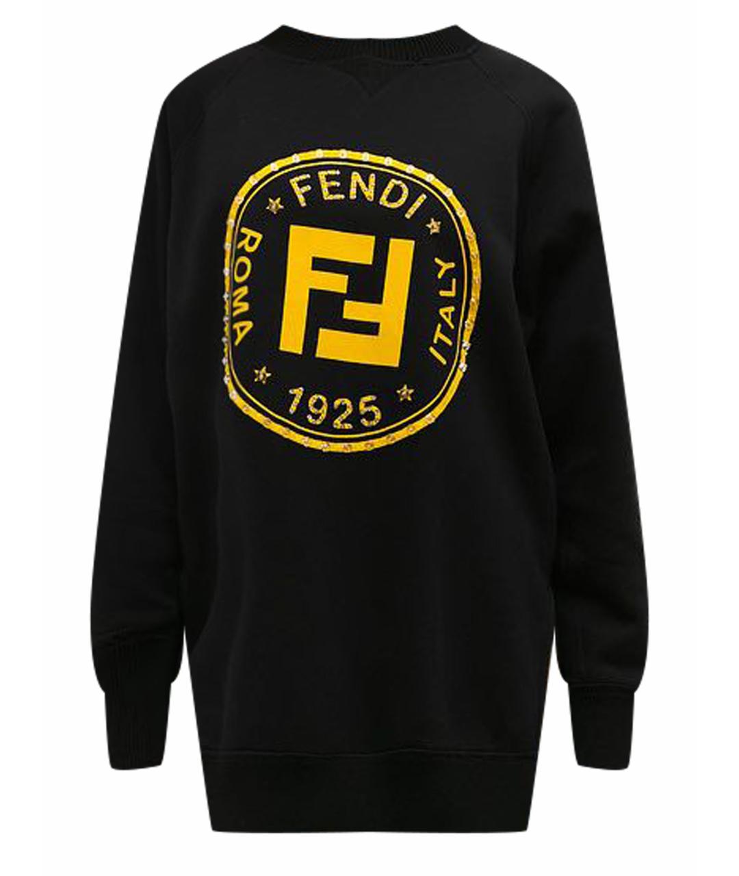 FENDI Черный хлопковый джемпер / свитер, фото 1