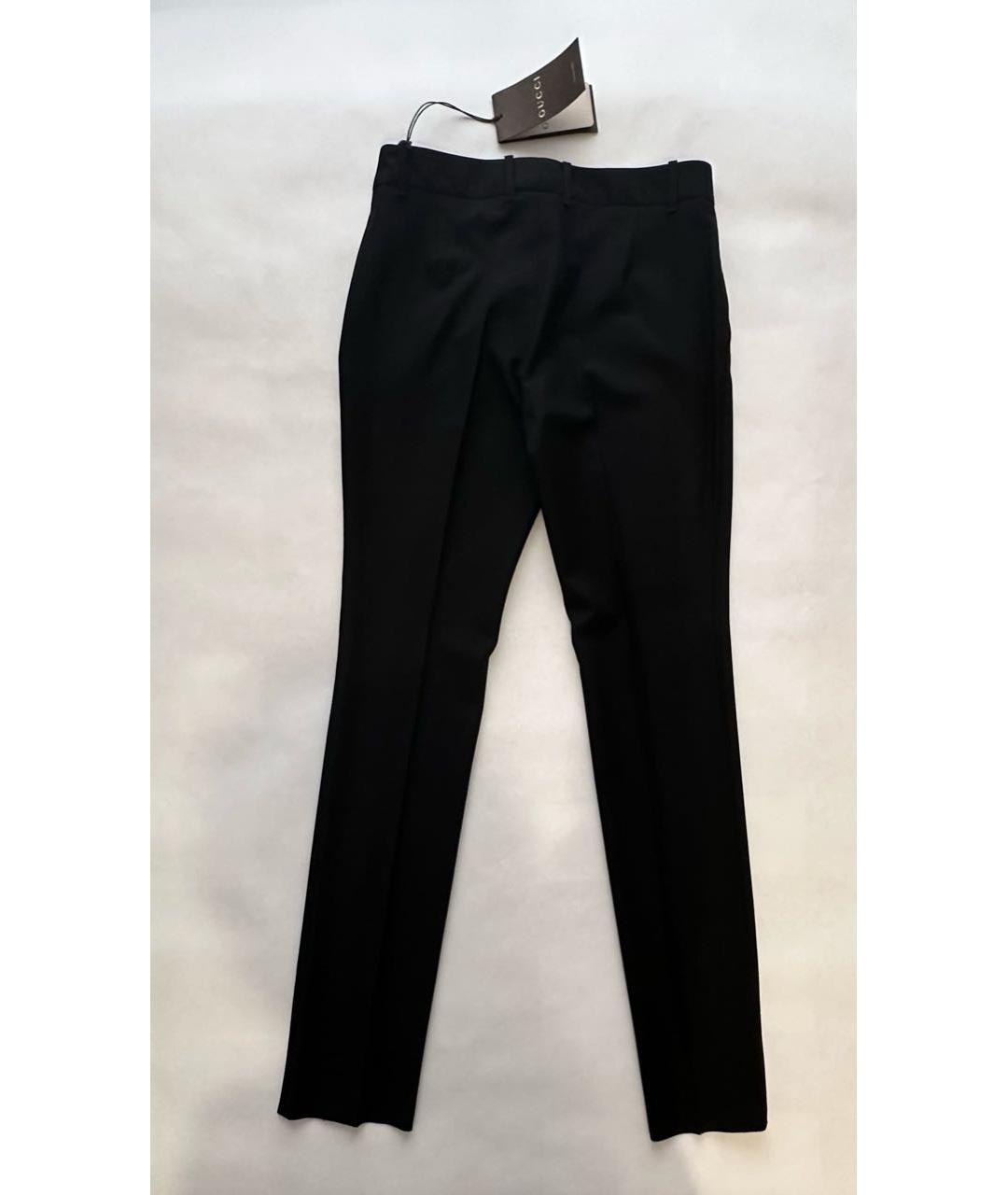 GUCCI Черные шерстяные брюки узкие, фото 2
