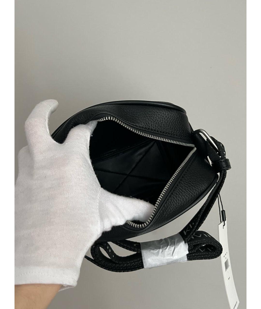 CALVIN KLEIN Черная сумка через плечо из искусственной кожи, фото 5