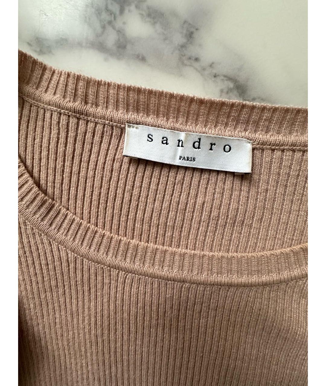 SANDRO Розовый шерстяной джемпер / свитер, фото 4