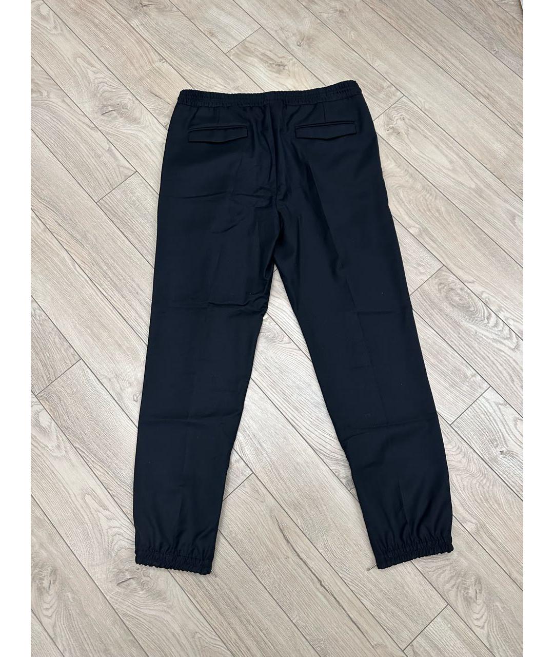 CHRISTIAN DIOR PRE-OWNED Черные шерстяные классические брюки, фото 3