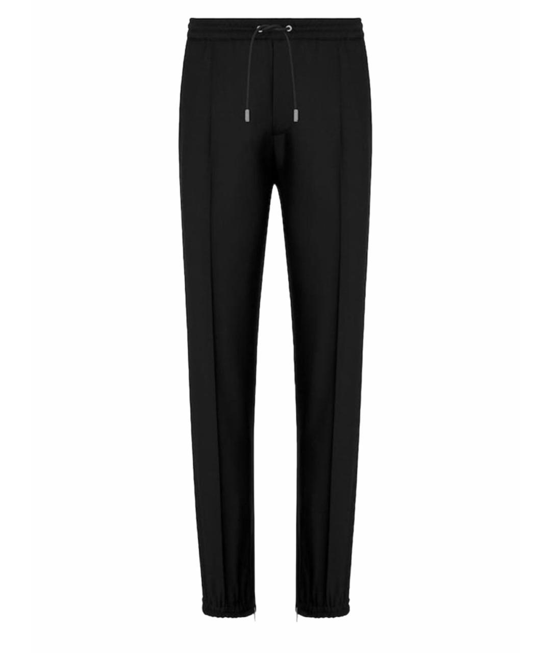 CHRISTIAN DIOR PRE-OWNED Черные шерстяные классические брюки, фото 1