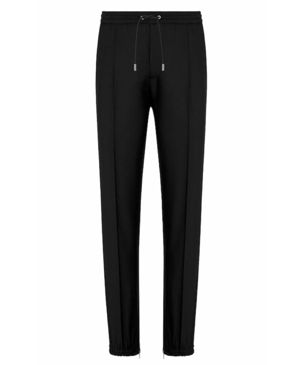 CHRISTIAN DIOR PRE-OWNED Черные шерстяные классические брюки, фото 9