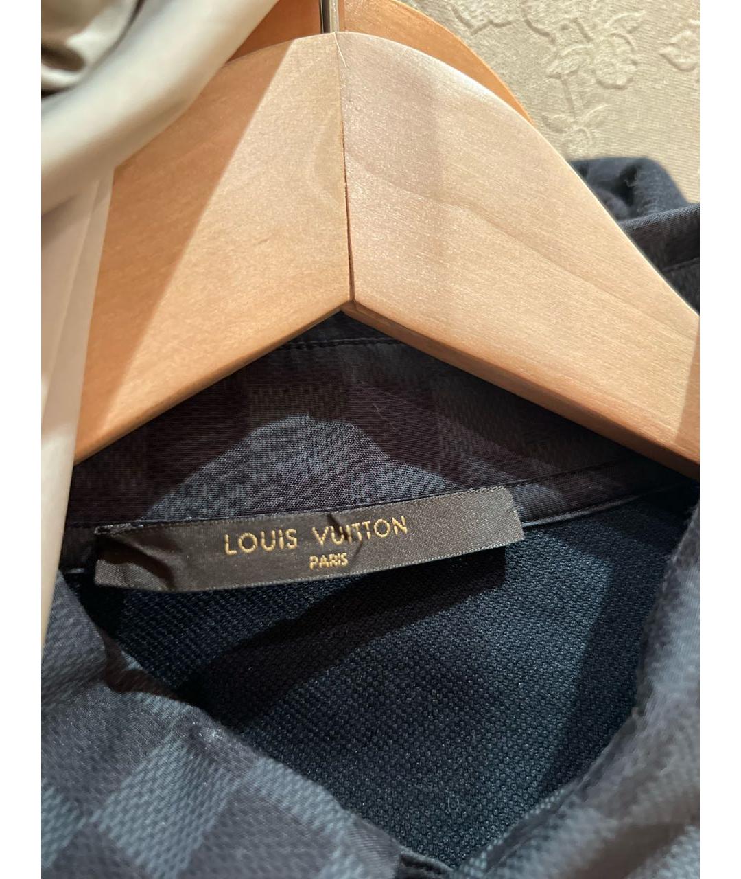 LOUIS VUITTON PRE-OWNED Черное хлопковое поло с коротким рукавом, фото 4