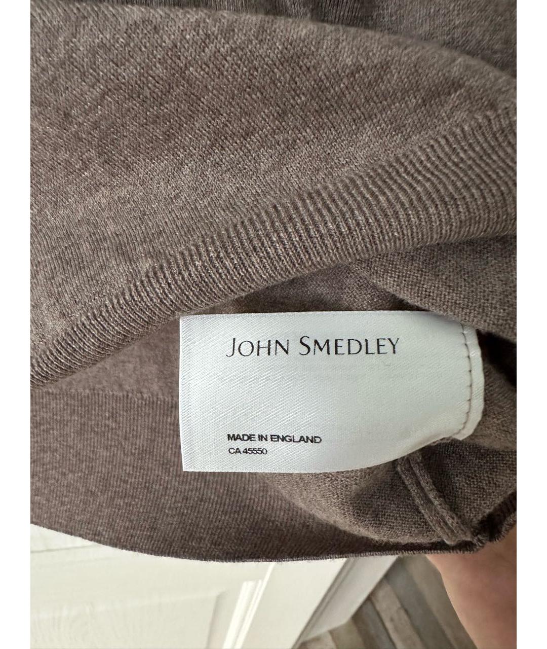 JOHN  SMEDLEY Коричневый шерстяной джемпер / свитер, фото 6