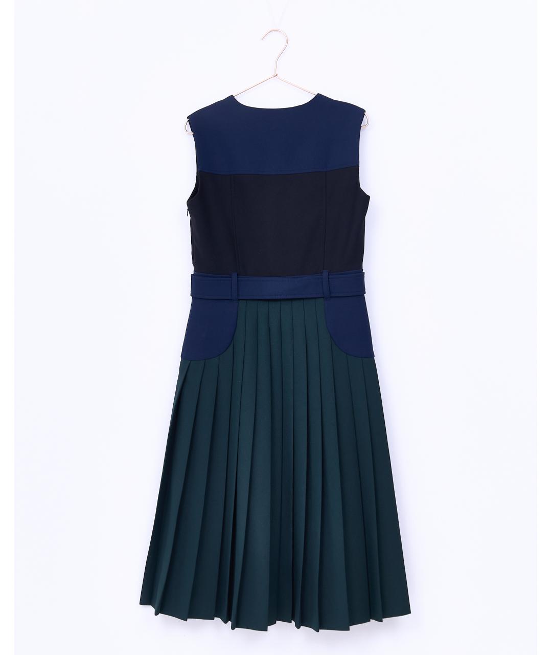 PRADA Темно-синее полиэстеровое повседневное платье, фото 2
