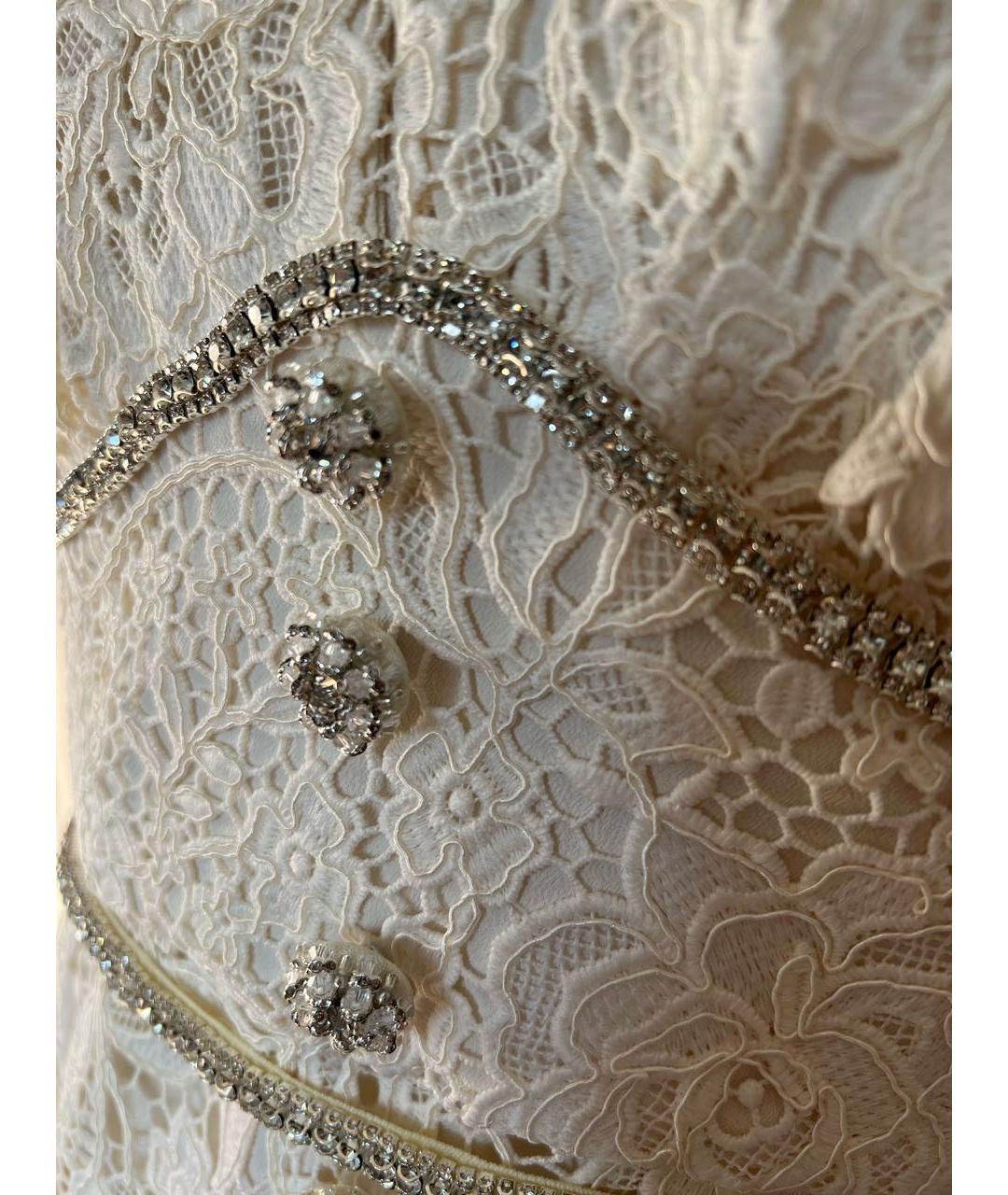 SELF-PORTRAIT Белое кружевное коктейльное платье, фото 6