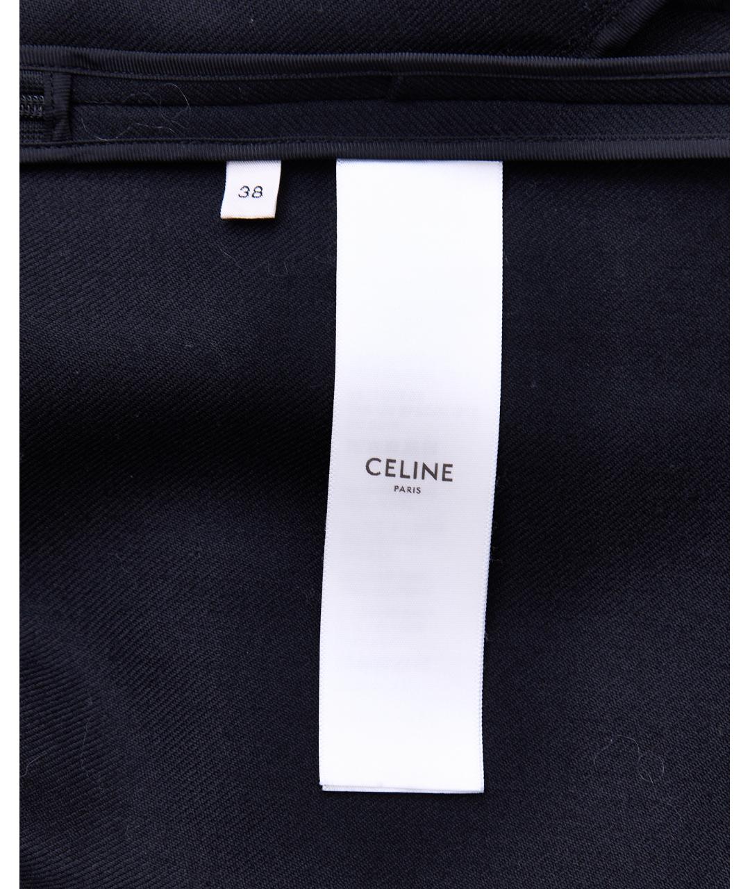 CELINE PRE-OWNED Черная шерстяная юбка миди, фото 6