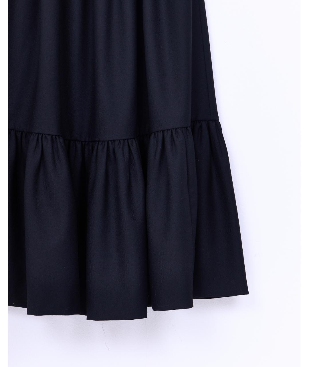 CELINE PRE-OWNED Черная шерстяная юбка миди, фото 4