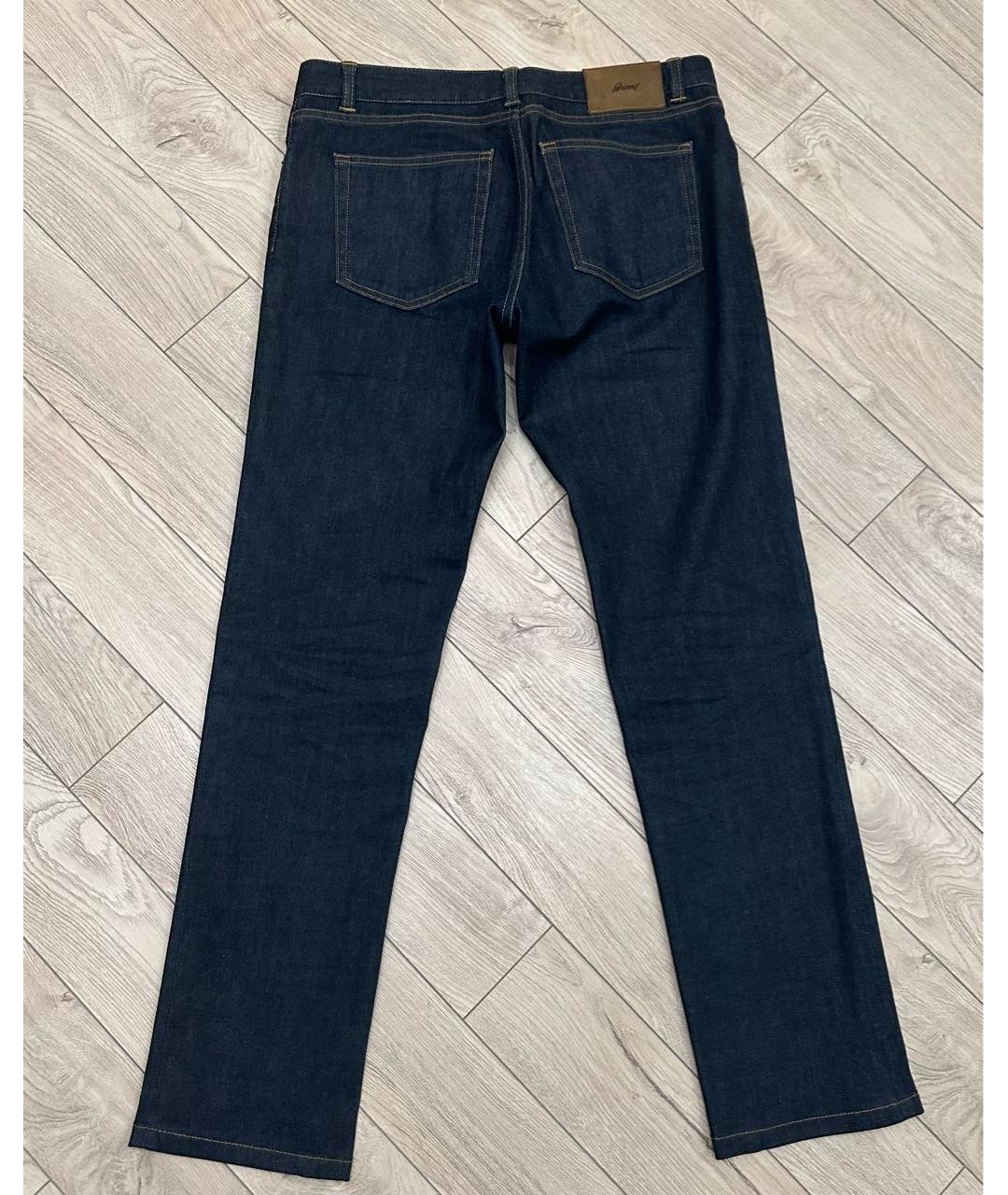 BRIONI Синие прямые джинсы, фото 2
