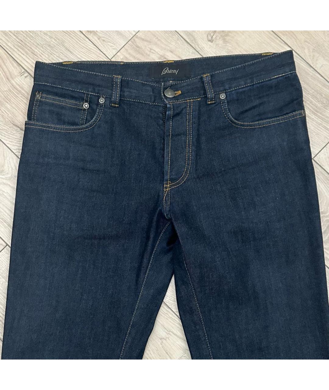 BRIONI Синие прямые джинсы, фото 3