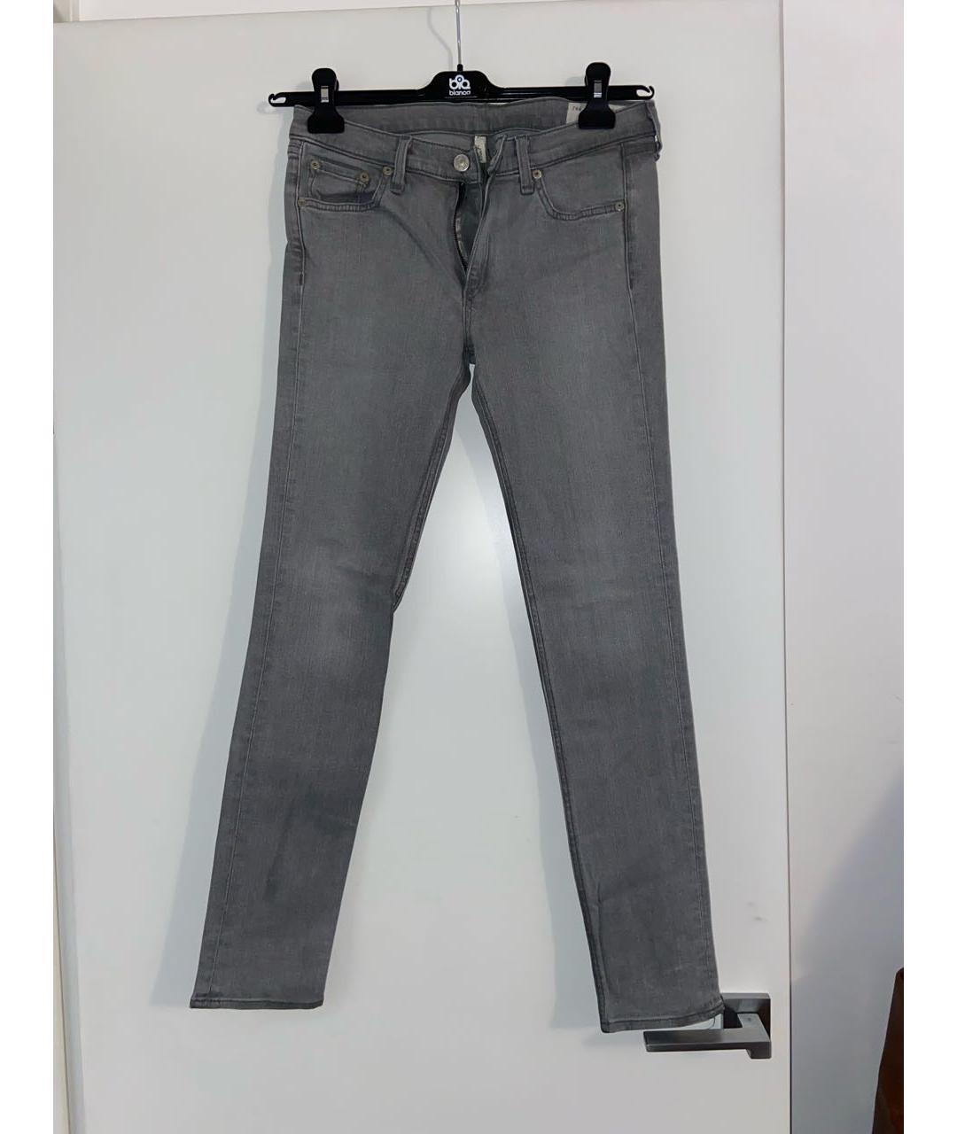 RAG&BONE Серые хлопковые джинсы слим, фото 6