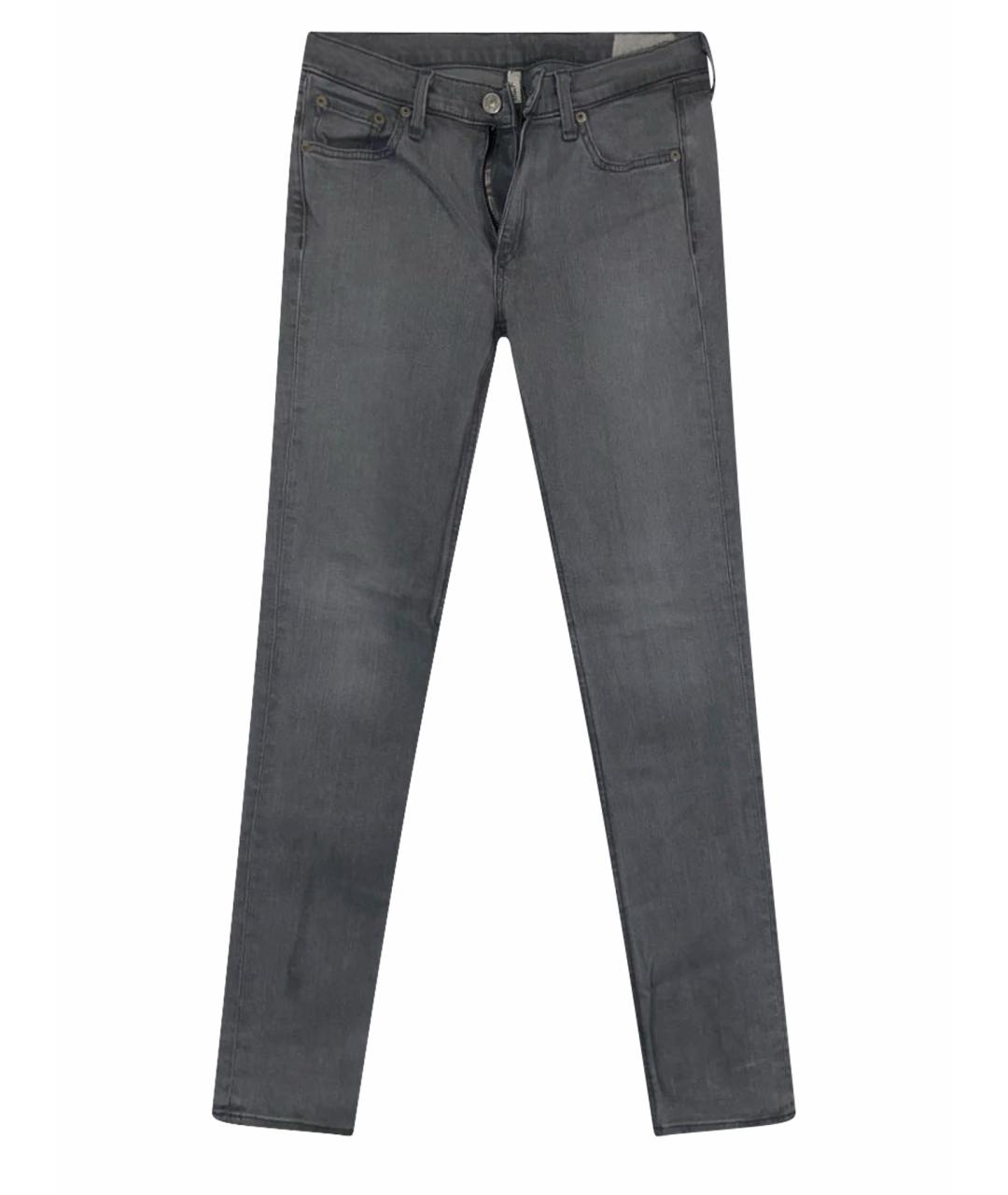 RAG&BONE Серые хлопковые джинсы слим, фото 1