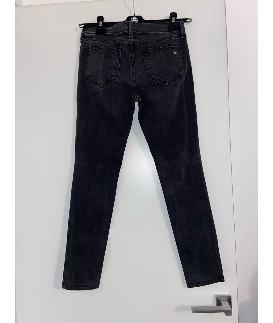 RAG&BONE Антрацитовые хлопковые джинсы слим, фото 2